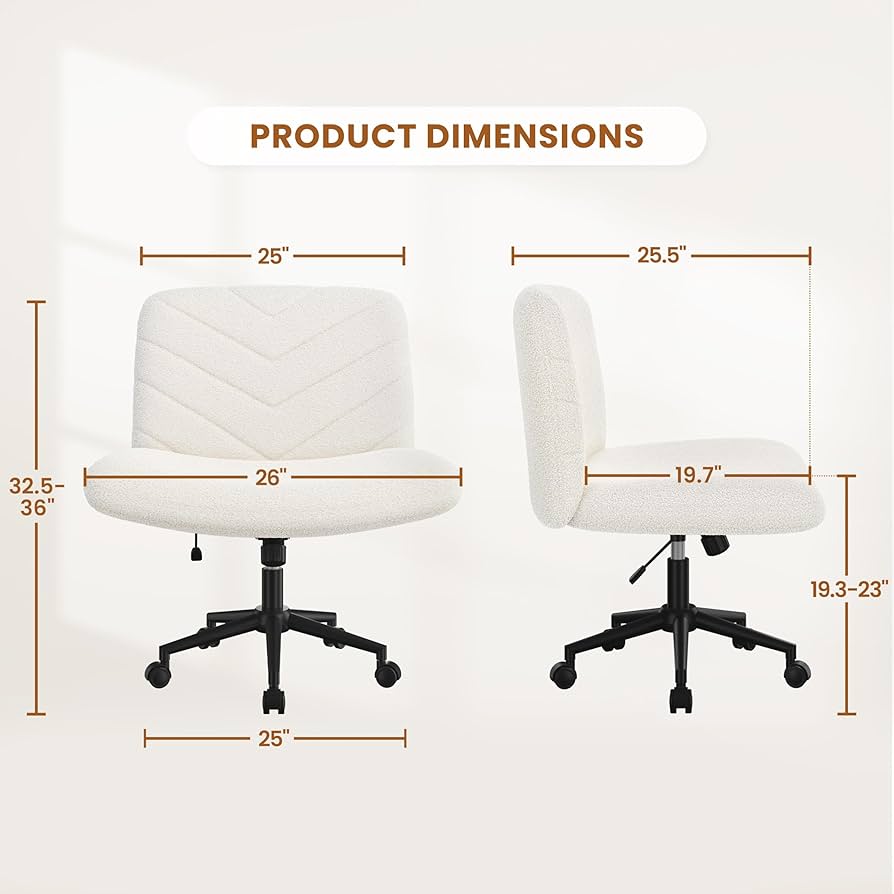 Amazon.com: Yaheetech Wide Criss Cross Legged Office Desk Chair